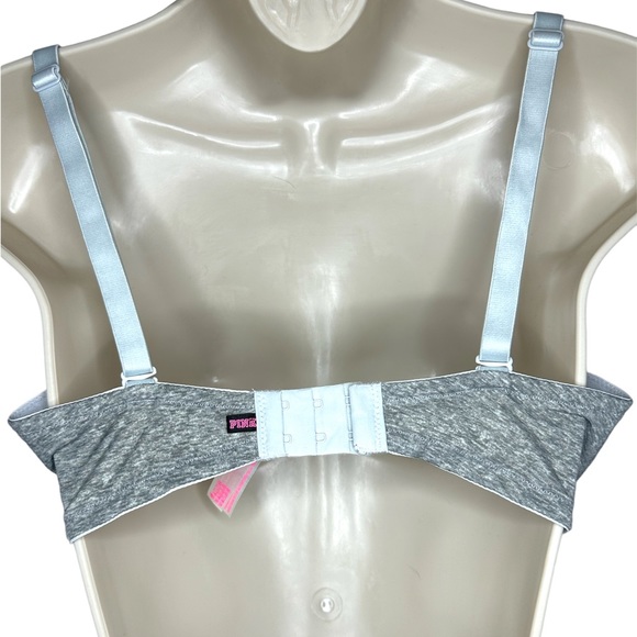 Victoria’s Secret Pink-Wear Everywhere Push-Up Bra-size 34DD- Like New-Gray - Picture 2 of 8